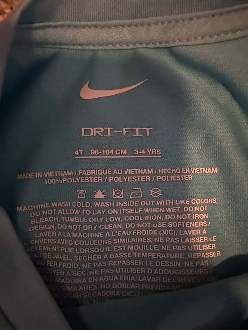 Nike Light Blue Graphic Tee with Black Shorts - Picture 3 of 3